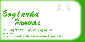 boglarka hamvai business card